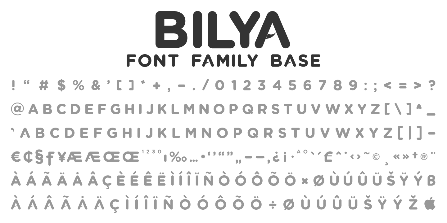 Beispiel einer Bilya Layered-Schriftart #10